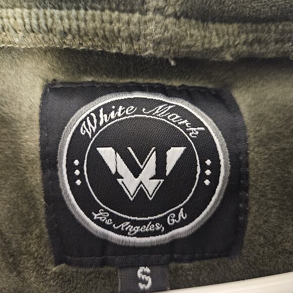 WHITE MARK Velour Hooded Women’s Jacket — SIZE: Small Green - Picture 5 of 6